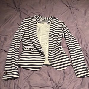 Navy Blue/White Striped Blazer from H$M Size 2